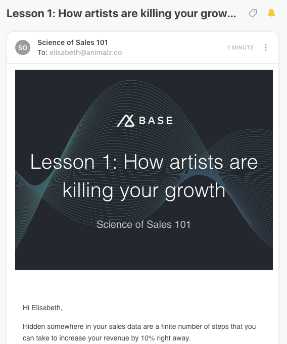 Generate sales leads with email courses